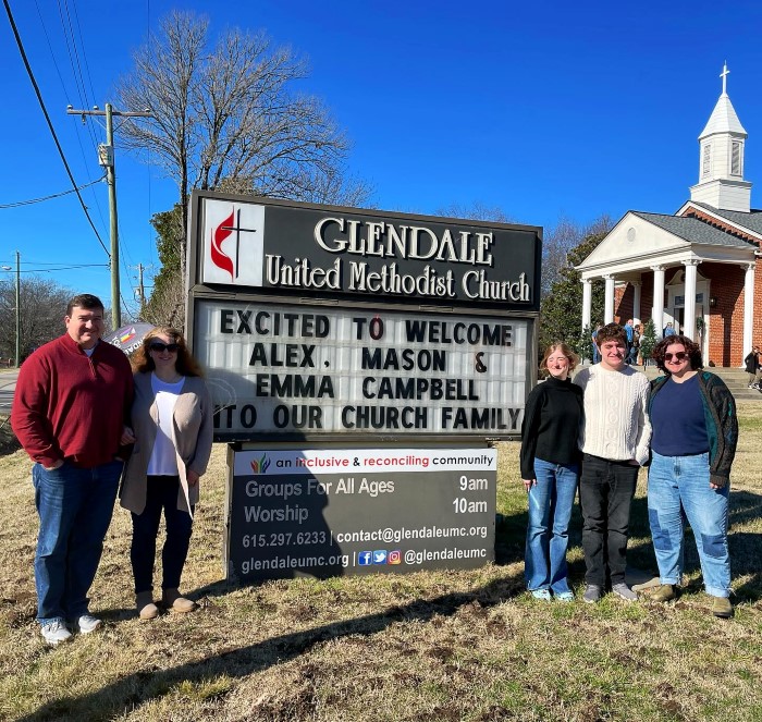 Alex Mason and Emma Campbell Join Glendale United Methodist Church Nashville TN UMC