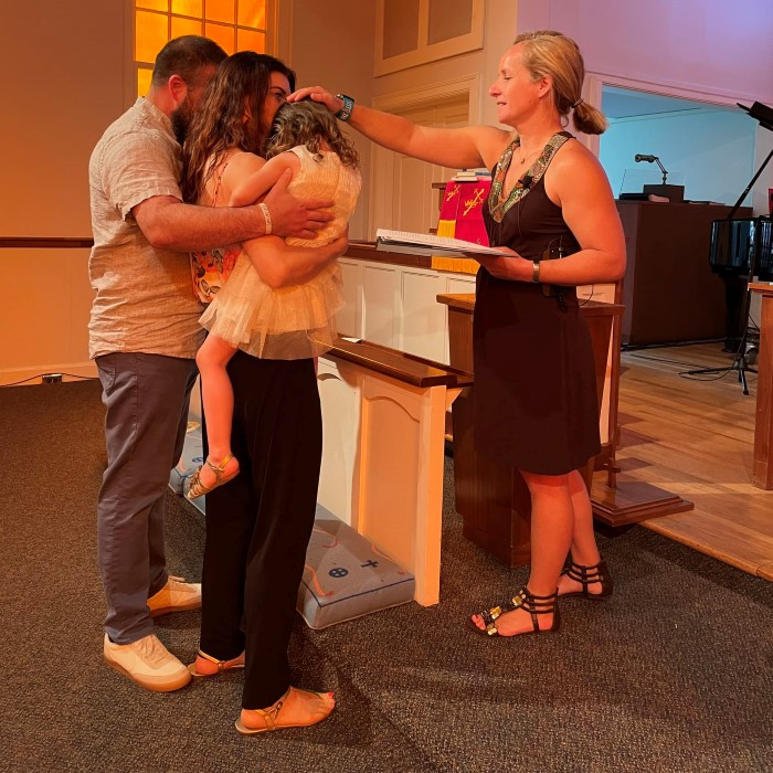 Baptism of Audriana Estella Johnson at Glendale United Methodist Church Nashville TN UMC