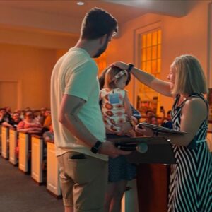 Baptism of James Kelley and Thomas and Amber Kelley Join Glendale United Methodist Church Nashville TN UMC