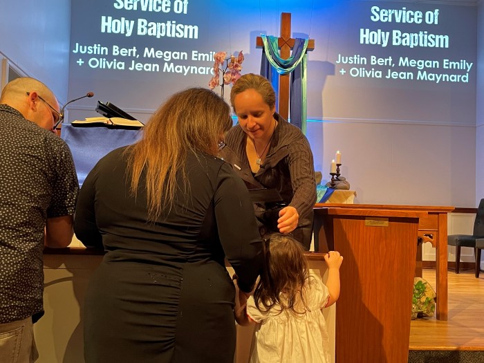 Olivia Jean Maynard Baptised at Glendale United Methodist Church Nashville TN UMC (Custom)