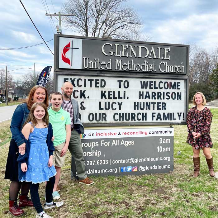 Rick Kelli Harrison and Lucy Hunter Join Glendale United Methodist Church Nashville TN UMC