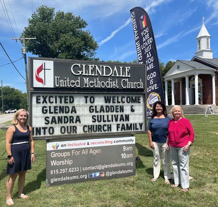 Sandra Sullivan and Glenda Gladden Join Glendale United Methodist Church Nashville TN UMC