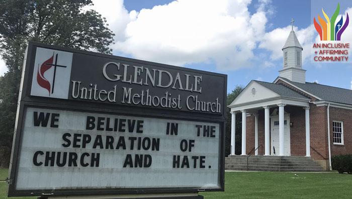 Separation of Church and Hate - Glendale United Methodist Church Nashville Church Sign TN UMC (2)