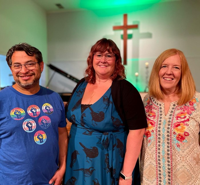 Alec and Amanda Miller and Heather Gee-Thomas Advocate for Gender Affirming Healthcare - Glendale United Methodist Church Nashville TN UMC (Custom)