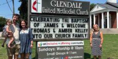 Baptism of James Kelley and Thomas and Amber Kelley Join Glendale United Methodist Church Nashville TN UMC