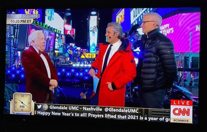 Glendale United Methodist Church Tweet Featured on CNN New Year's Eve Celebration