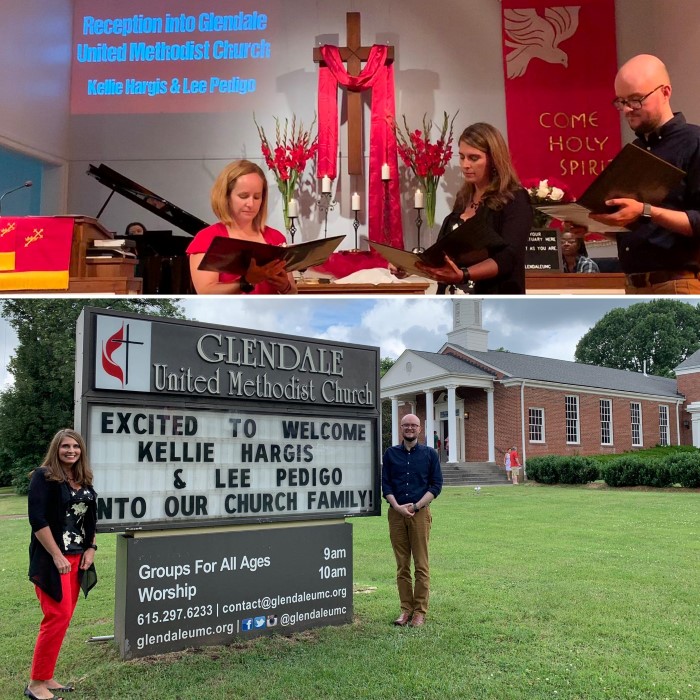 Kellie-Hargis-Lee-Pedigo-join-Glendale-United-Methodist-Church-Nashville-TN