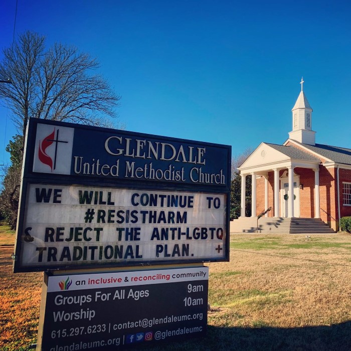 #ResistHarm - Glendale United Methodist Church Sign in Nashville TN